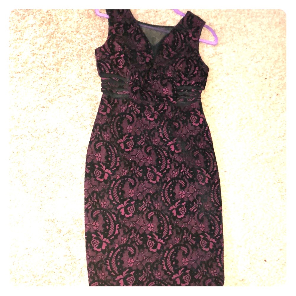 Pink and Black Dress